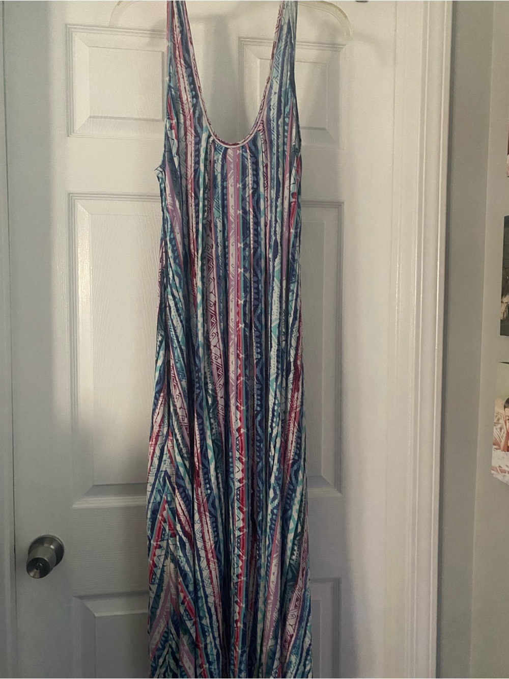 Latched mama maternity nursing Caribbean watercolor pleated dress standard size
